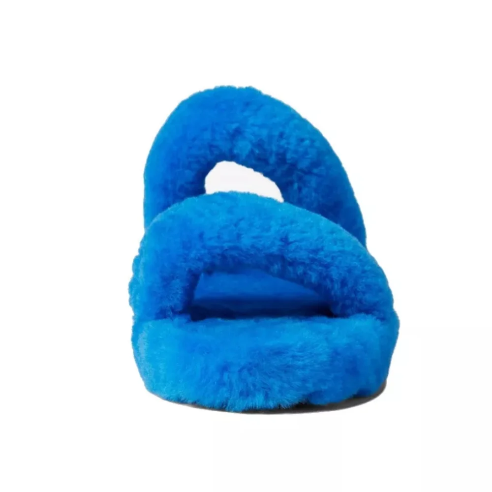 UGG Women's Oh Yeah Sheepskin Slippers in Dive Blue Sz 9 NWOT - Picture 4 of 11